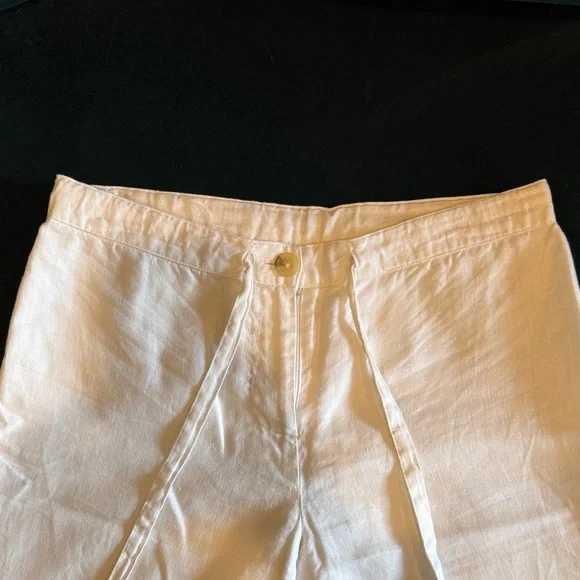 White Linen Pants, Size 2 - Picture 3 of 6